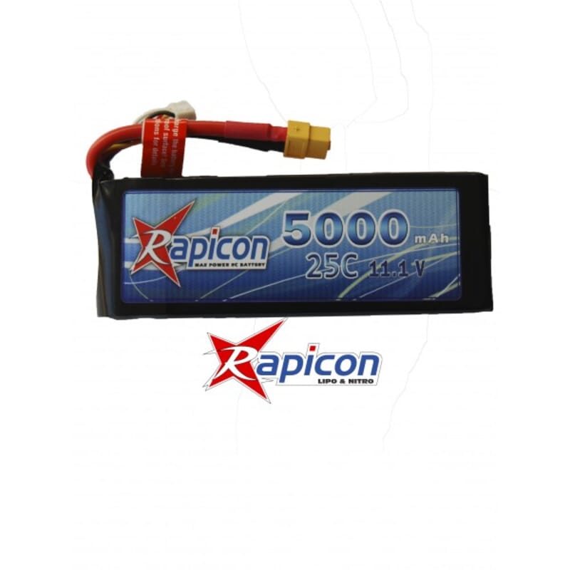 Lipo Rapicon 11.1V 5000mAh 3S 25C Lipo Rapicon 11.1V 5000mAh 3S 25C