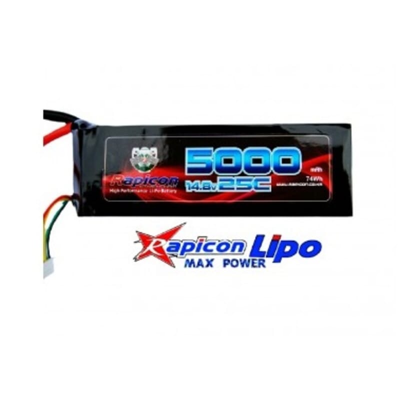 Lipo Rapicon 14.8V 5000mAh 4S 25C Lipo Rapicon 14.8V 5000mAh 4S 25C