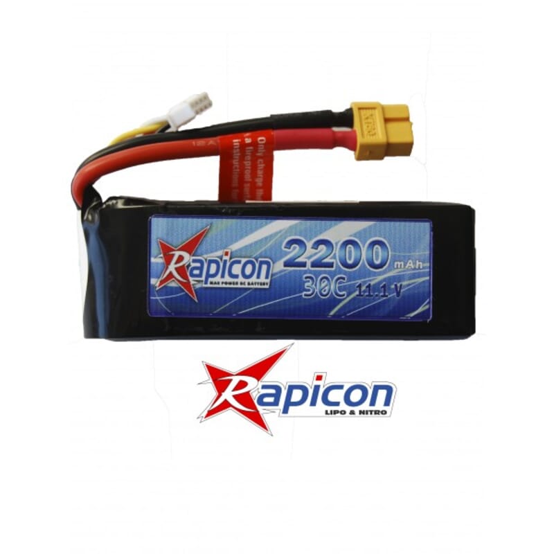 Lipo Rapicon 11.1V 2200mAh 3S 30C Lipo Rapicon 11.1V 2200mAh 3S 30C