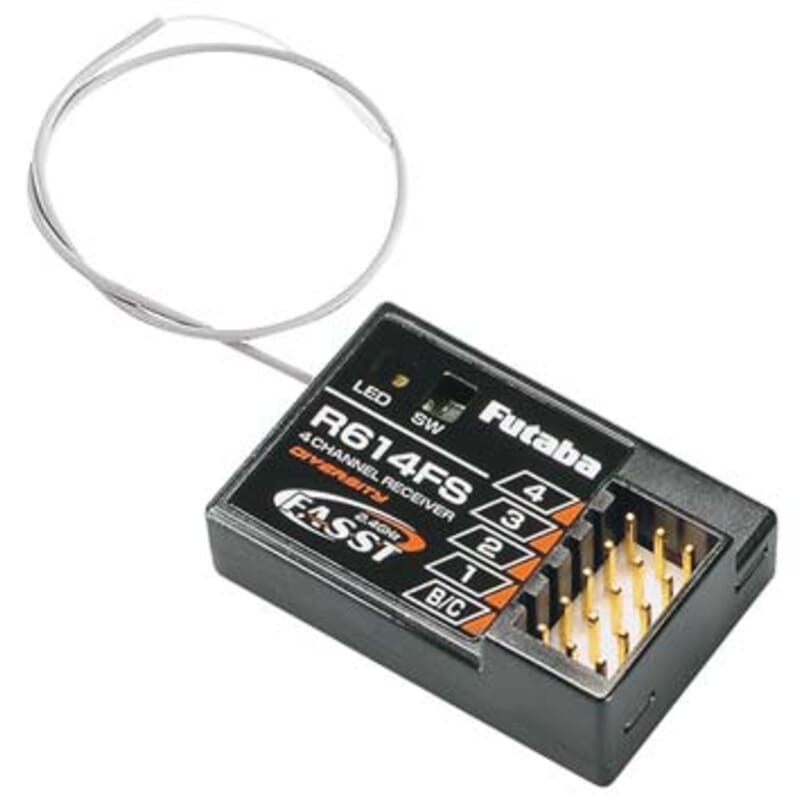 Receptor Futaba R614FS 4-Canales 2.4GHz FASST 4PKS Receptor Futaba R614FS 4-Canales 2.4GHz FASST 4PKS