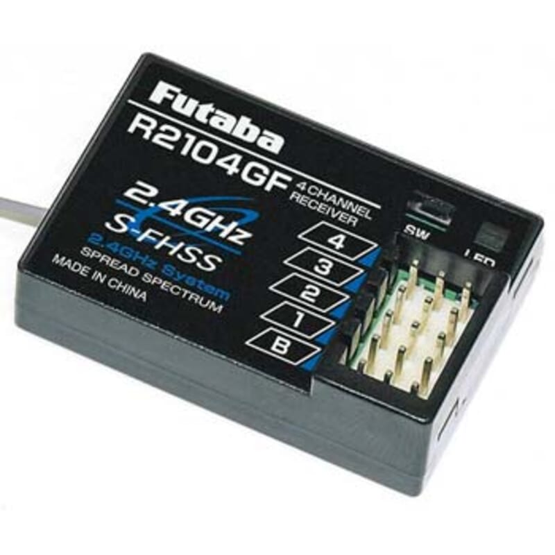 Receptor Futaba R2104GF 4-Canales 2.4GHz S-FHSS 4PL Receptor Futaba R2104GF 4-Canales 2.4GHz S-FHSS 4PL