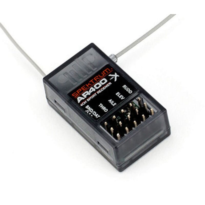 Receptor Spektrum AR400 de 4 canales DSMX Receptor Spektrum AR400 de 4 canales DSMX
