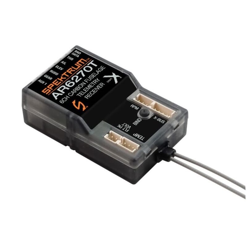 Receptor 6270T de 6 canales DSM2/DSMX con telemetria especial Carbono Receptor 6270T de 6 canales DSM2/DSMX con telemetria especial Carbono